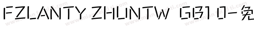 FZLANTY ZHUNTW  GB1 0字体转换